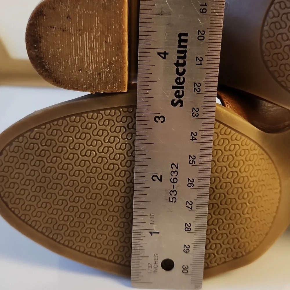 Sonoma Life+Style Saddle Brown Peep Toe Booties – Size 8.5 - Picture 11 of 13